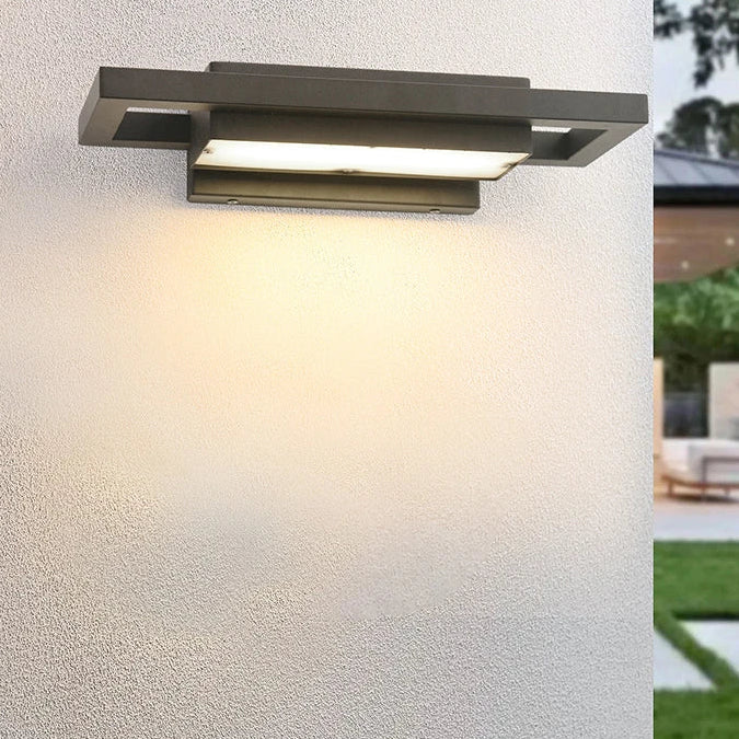 IP65 LED Outdoor Wall Lamp 15W 24W Black Aluminum Acrylic Baked Finish AC 110-240V Porch Doorway Corridor Balcony Garden Sconce