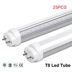 T8 LED Tube 10W 20W Epistar SMD2835 180° 90-100lm/W CRI 80+ AC 85-265V 25-Pack