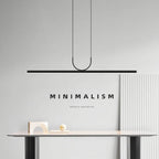 Nordic Long LED Pendant Light Iron 80cm 100cm 120cm 150cm Black White Kitchen Island 90-260V