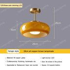 Vintage Glass LED Pendant Chandelier Gold Metal Single AC 90-260V Bedroom Dining Room