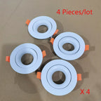 6W COB LED Recessed Downlight GU10 Aluminum AC 100-260V White Black Ceiling Spotlight