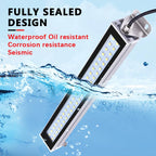 IP67 LED Machine Tool Work Light 5W 10W 12W 15W Aluminum Glass Waterproof Oil Proof AC 110-220V or DC 24-36V CNC Lathe Workshop