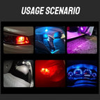 T10 W5W COB LED Bulb 1W DC 12V 400lm 6000K White Blue Yellow Red Pink Green Universal Fit License Plate Dome Map Clearance Interior Car Light