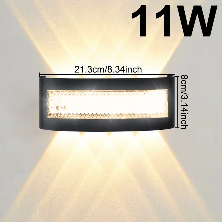 LED Wall Light 7W 9W 11W ABS Moisture Resistant Warm White or Dual Color AC 85-265V Indoor Outdoor Corridor Staircase Living Room