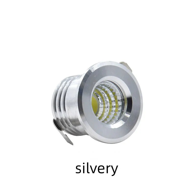 Mini Dimmable LED Recessed Downlight 3W 60-Degree IP44 D37mm 30mm Cutout 110-220V