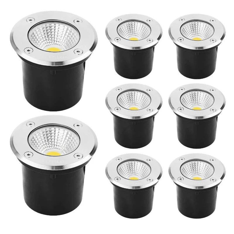 IP67 COB LED Underground Ground Light 5W 10W 12W 15W AC 85-265V or DC 12-24V 120 Degree 120 lm/W Warm White Natural White Cool White Red Green Blue