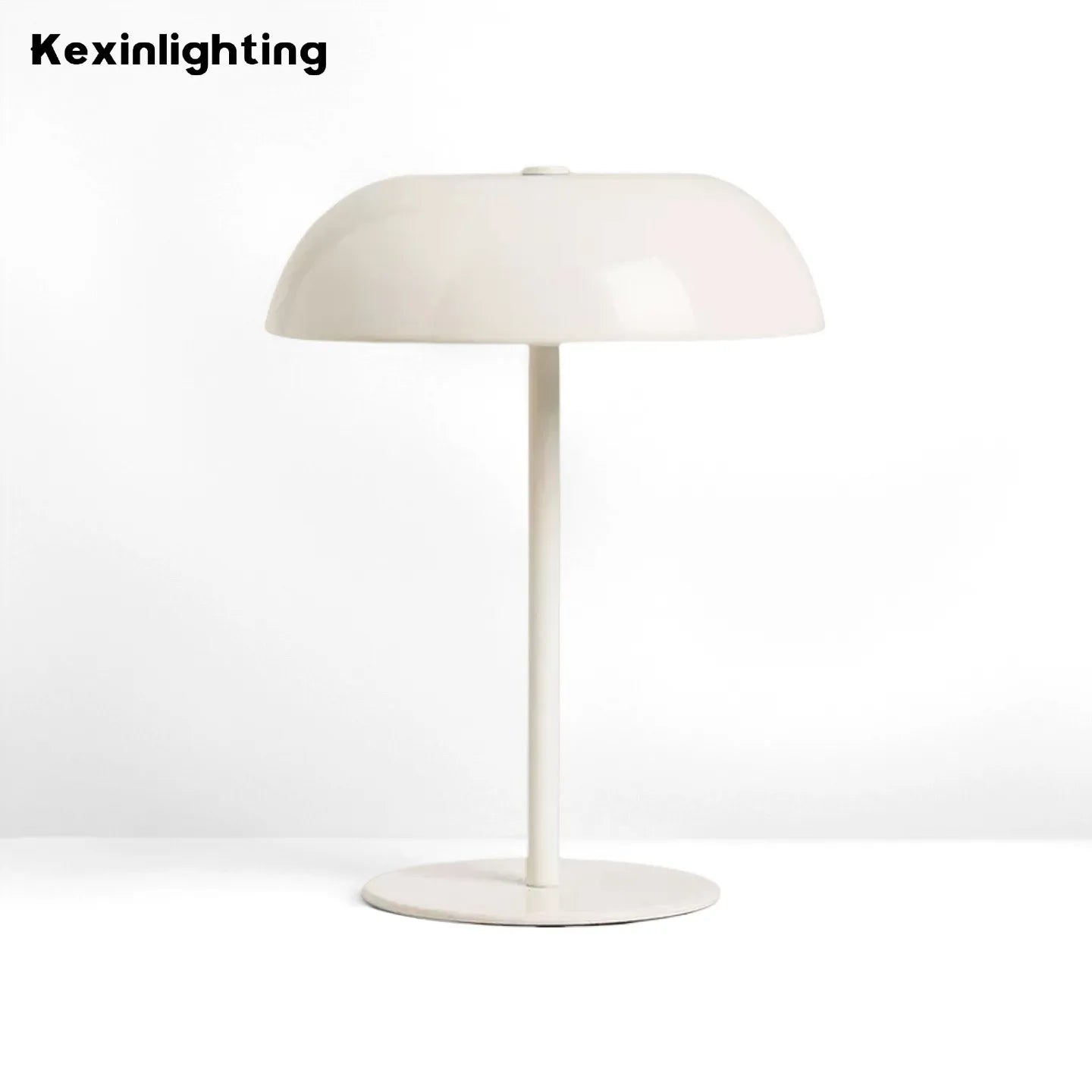 Wireless Rechargeable LED Table Lamp 3W Dimmable Touch Switch 3-Color Mode Iron Portable