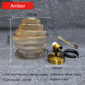 Minimalist Glass E26 E27 LED Pendant Light 6W D22cm Amber Smoky Gray AC 110-220V Dining Room