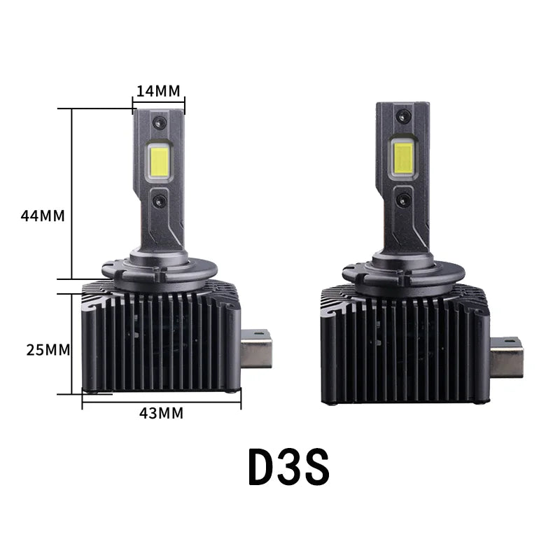 D1S D2S D3S D4S D5S D8S LED Headlight 30000lm 70W 30-CSP IP68 Canbus DC 12-24V 2-Pack