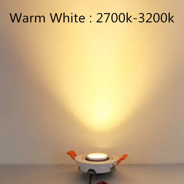 360 Degree Rotatable COB LED Recessed Downlight 5W 7W 10W 15W 18W CRI 80 100-110 lm/W AC DC 12V 24V Warm White Natural White Cool White White Black Driver Included