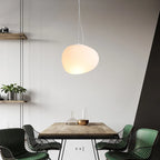 Irregular Glass Ball Pendant Light 4 Sizes E27 G9 Milky 3-CCT AC 110-240V Adjustable Cord