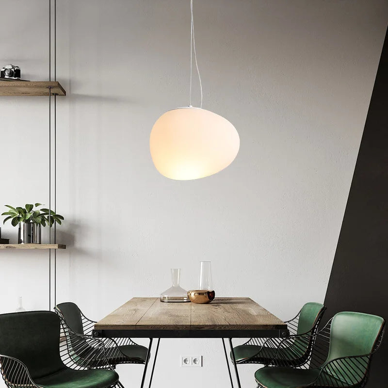 Irregular Glass Ball Pendant Light 4 Sizes E27 G9 Milky 3-CCT AC 110-240V Adjustable Cord