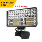 LED Work Light 3 4 5 8 Inch Rotating Cordless 3030 LED Aluminum Dewalt 18V Battery