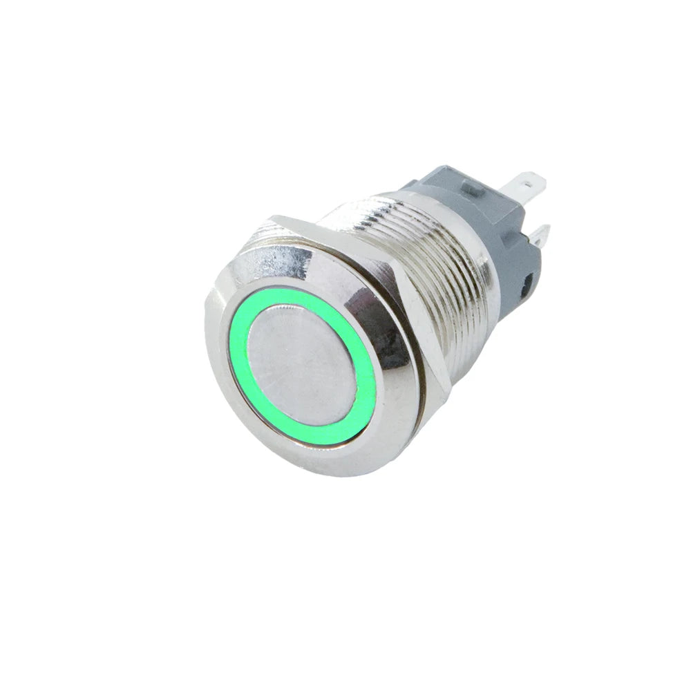 Metal Push Button Switch 12 16 19 22mm IP65 Self-Reset Self-Lock LED 3-220V NO NC CCC