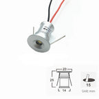 IP65 Mini LED Recessed Downlight 1W 3W DC 12V 90 lm/W 25 30 60 or 120 Degree Aluminum Silver Warm White Natural White Cool White Red Green Blue RGB Cabinet Stair
