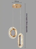 Modern LED Cord Pendant Light Aluminum Iron Gold Plated Single AC 90-260V Living Dining