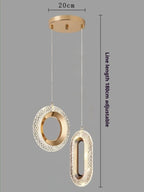 Modern LED Cord Pendant Light Aluminum Iron Gold Plated Single AC 90-260V Living Dining