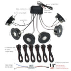 6-Pack 3W COB Mini LED Downlight Kit Dimmable 40-45mm Cutout 4m Cable AC 86-265V Remote