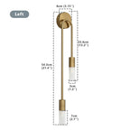 Modern Nordic LED Wall Lamp G9 Gold Metal Acrylic 8x55cm 10x67cm 90-260V Bedroom Hotel