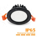 IP65 Waterproof LED Recessed Downlight Square Round 5W 7W 9W 12W 15W 85-265V Black White