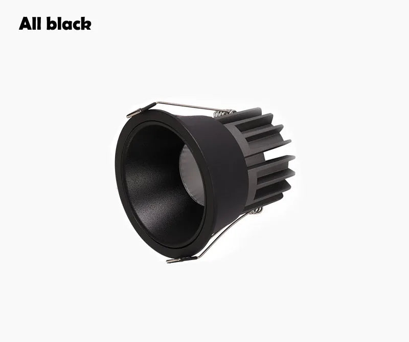 Dimmable COB LED Recessed Downlight 7W 10W 12W 15W 20W 24W Selectable Beam CRI 90+ 85-265V