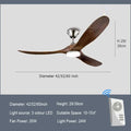 Modern Wooden Ceiling Fan Remote Control Light