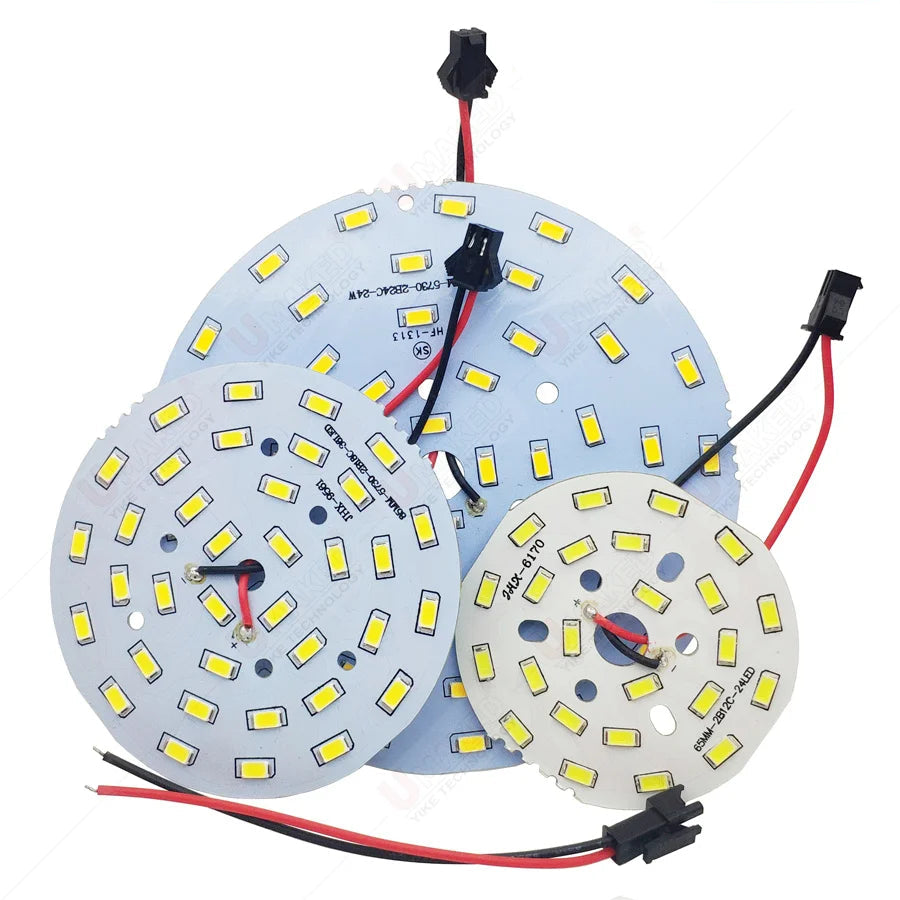 10-Pack SMD5730 LED Lamp Board 3W-24W JST Pre-Welded Connector 32-100mm Warm Natural Cool