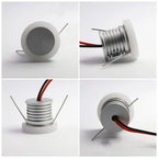 IP65 LED Recessed Step Light 1W DC 12V 180 Degree Aluminum Warm White 3000K Cool White 6000K Outdoor Garden Staircase Deck Underground Lamp