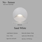 3W IP65 Recessed LED Stair Step Wall Lamp 85mm AC 100-240V White Black Gray Warm Cool White