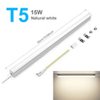 T5 T8 LED Tube 15W 25W 50cm SMD2835 CRI 80+ Warm Neutral Cool White 85-265V