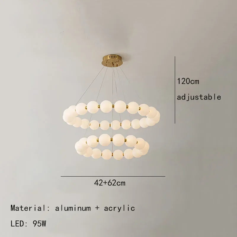 Nordic Modern LED Ring Chandelier Iron Polished Chrome Semi Flush Mount Remote Control AC 90-260V Living Room Dining Room Bar