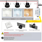 IP65 Mini LED Recessed Downlight 2W DC 12V 25mm Cutout 60 Degree Aluminum Silver Nickel Finish Cabinet Stair RV Caravan