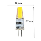 G4 LED COB Bulb 6W 250lm 360° CRI 80+ DC 12V Warm Cool White 10-Pack Chandelier