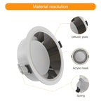 LED Recessed Ceiling Downlight 6W 9W 13W Round White 85-265V Warm Neutral Cool White