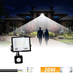 IP66 PIR Motion Sensor LED Flood Light 20W 30W 50W 70W 100W 150W 200W 300W Die Cast Aluminum 120 Degree AC 100-130V or 175-265V Garden