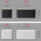 IP65 Waterproof LED Outdoor Wall Light 6W 12W Up Down Aluminum 85-265V Multi-Color