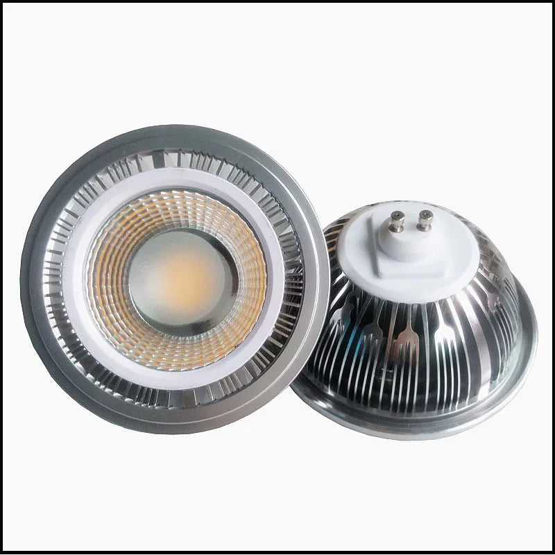 AR111 QR111 COB LED Spotlight 10W 15W G53 GU10 CRI 90+ 90-100lm/W 60° Dimmable AC 85-265V
