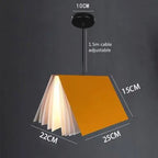 Modern Book Style LED Pendant Light E26 Single Head Iron PC Cord Pendant AC 110-240V Dining Room Kitchen Island Bedroom 5 Colors