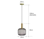 Nordic Glass LED Pendant Light E26 Single Head Cord Pendant Metal AC 90-260V Kitchen Island Bedroom Restaurant Cafe Hotel
