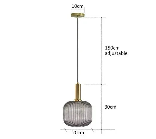 Nordic Glass LED Pendant Light E26 Single Head Cord Pendant Metal AC 90-260V Kitchen Island Bedroom Restaurant Cafe Hotel
