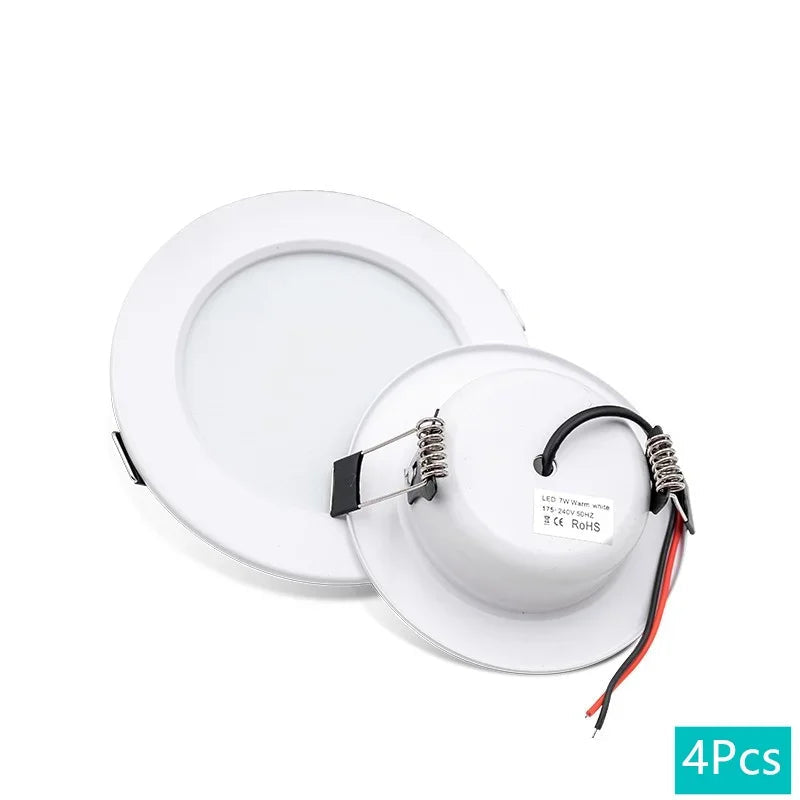 LED Recessed Downlight 5W 9W 12W 15W 18W Epistar DC12V DC24V AC110V 120° 4 Pack