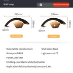 18W 24W IP65 LED Outdoor Wall Lamp Motion Sensor 2-6m AC 85-265V Warm Cool White Brushed Nickel