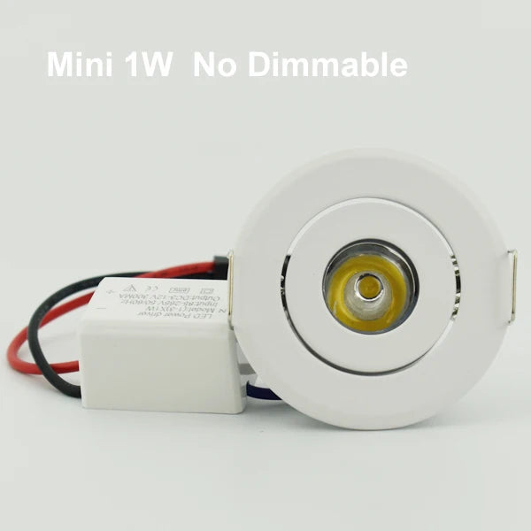 Mini LED Recessed Spot Downlight 1W 3W COB Dimmable Cabinet Hallway Stair Lighting