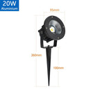 LED Garden Lawn Spike Light 5W 10W 15W 20W IP65 90-120lm/W AC 85-265V DC 12-24V Warm Cool RGB
