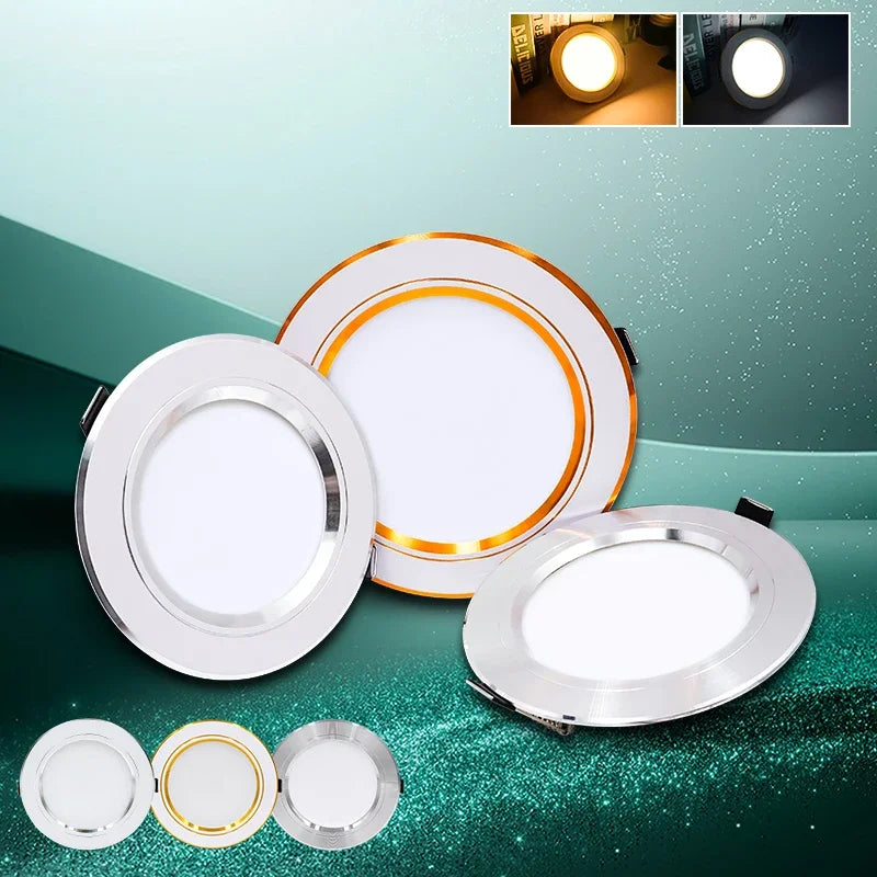 LED Recessed Downlight 5W 9W 12W 15W 18W Epistar 120 Degree CRI 85 AC 110V 220V or DC 12V 24V White Silver Gold 10 Pack Indoor Ceiling Spot