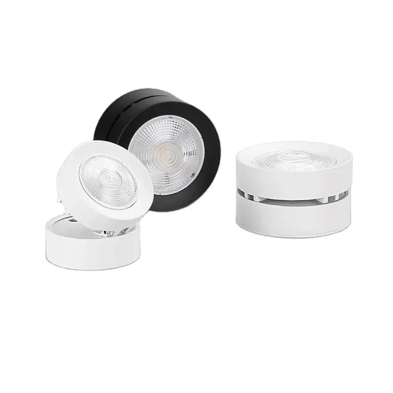 Foldable COB LED Surface Mounted Spotlight 7W 10W 15W Adjustable Brushed Nickel 85-265V