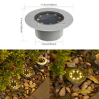Solar LED Ground Light IP65 Waterproof Aviation Aluminum 5W Auto Dusk-to-Dawn Garden Path