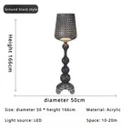 Italian Designer Hollowed Acrylic Floor Lamp E27 500x1650mm AC 110-240V White Black Blue