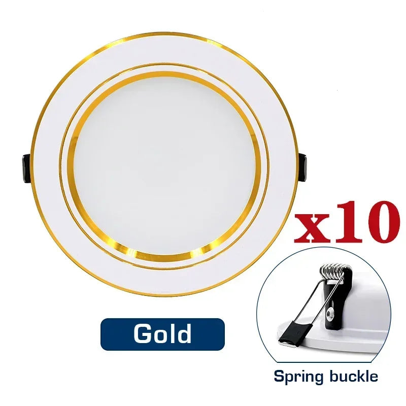 LED Recessed Downlight 5W 9W 12W 15W 18W Epistar 120 Degree CRI 85 AC 110V 220V or DC 12V 24V White Silver Gold 10 Pack Indoor Ceiling Spot