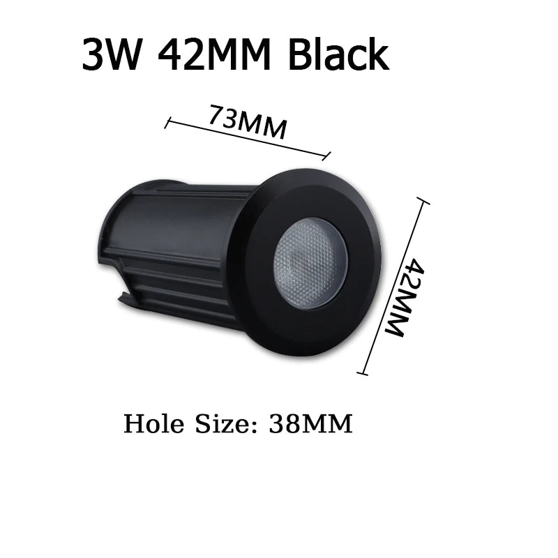 LED Underground Ground Light 1W 3W 5W COB IP67 AC 85-265V DC 12V 10 Pack 25cm Cable